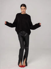 2025 Women's Sweaters Red Trends Winter Autumn Knitwear O Neck Pullovers Solid Basic Ladies Jumper Loose Sweater Warm Tops