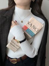 Pull à col roulé pour femme, épais, solide, basique, tricoté, manches longues, décontracté, Slim, mode coréenne, haut Simple, automne hiver